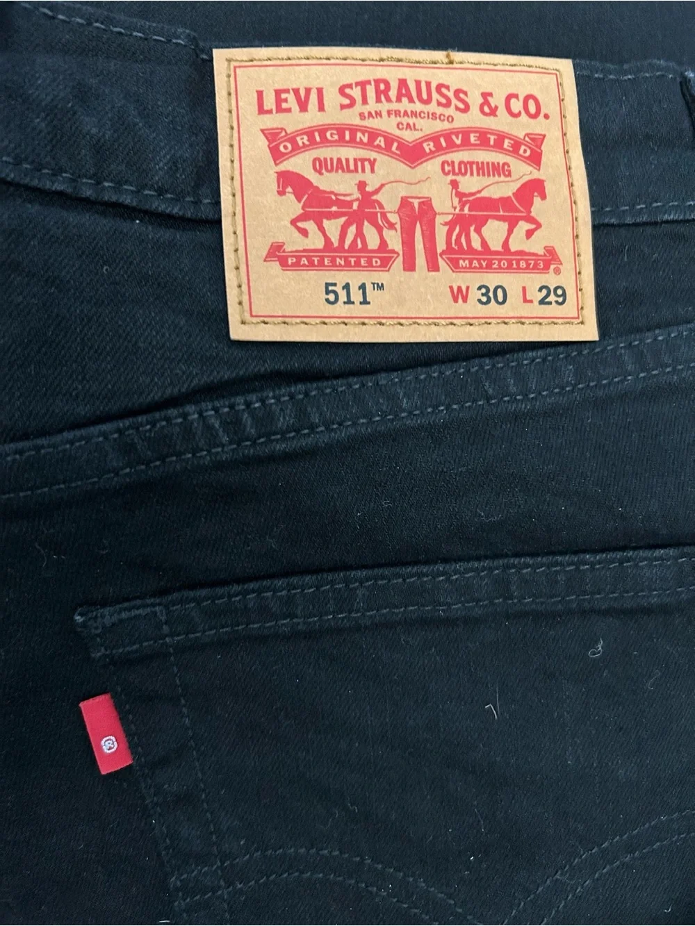 Levi's 511 Slim Jeans Men's Size 30x29 Black Denim Stretch Classic